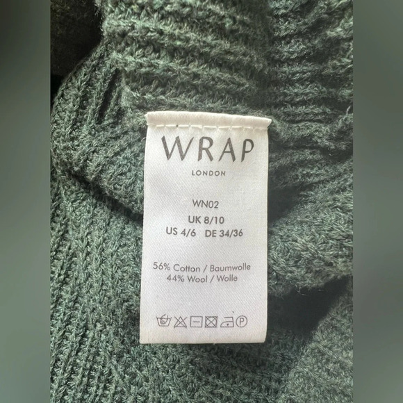 Wrap London Forest Green Ribbed Cardigan - Picture 7 of 7